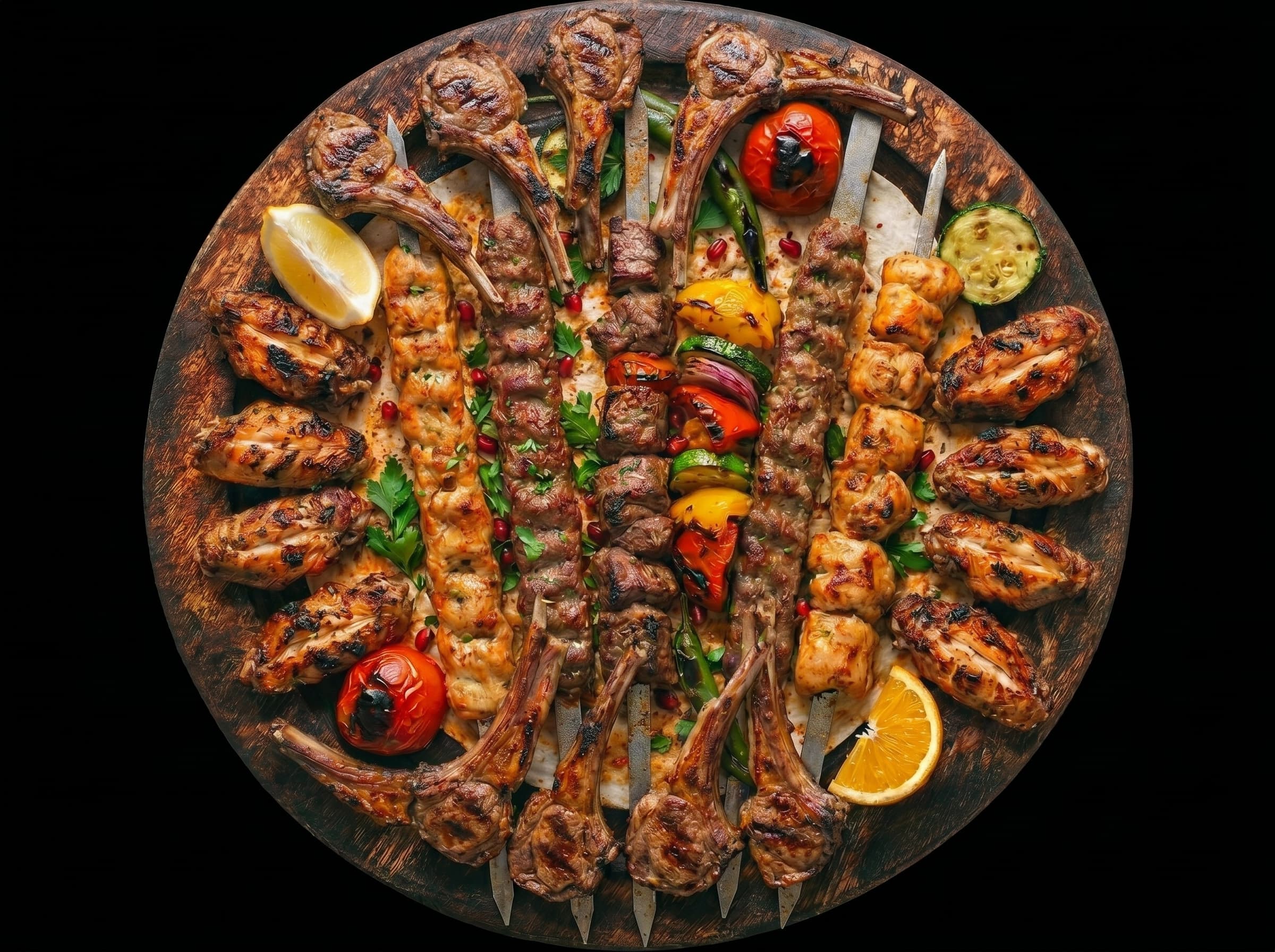 Turkish mixed kebab platter